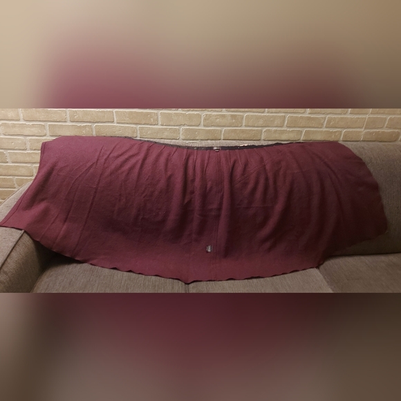 Goth Grunge Wool Blend Skirt Large Asymmetrical Wrap Moody 90s - Picture 8 of 11